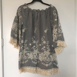 Embroidered dress or swim coverup